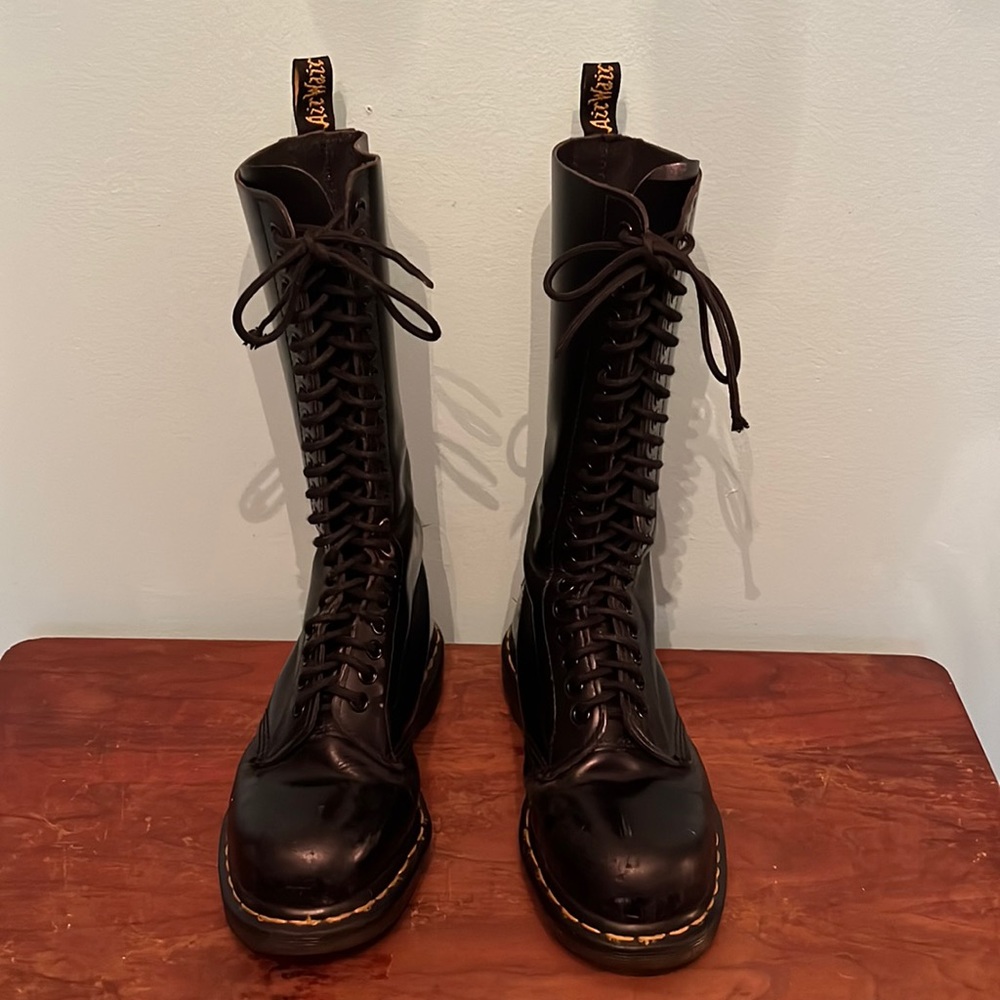Doc Martens 20 Hole Black Punk Rocker Boots US size 6